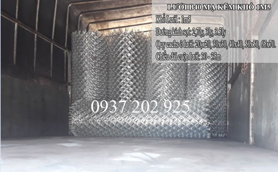 luới b40 mạ kẽm khổ 1m5